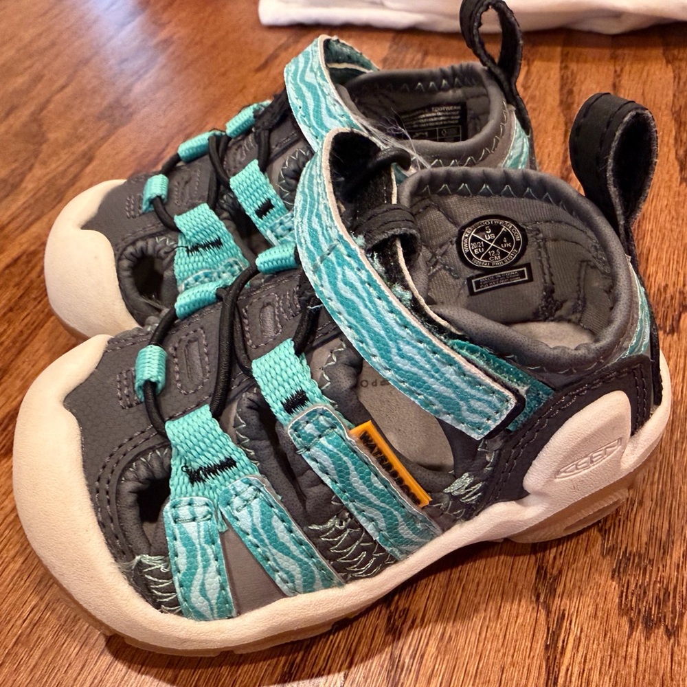 Keen Kids' Teal and Gray Sandals